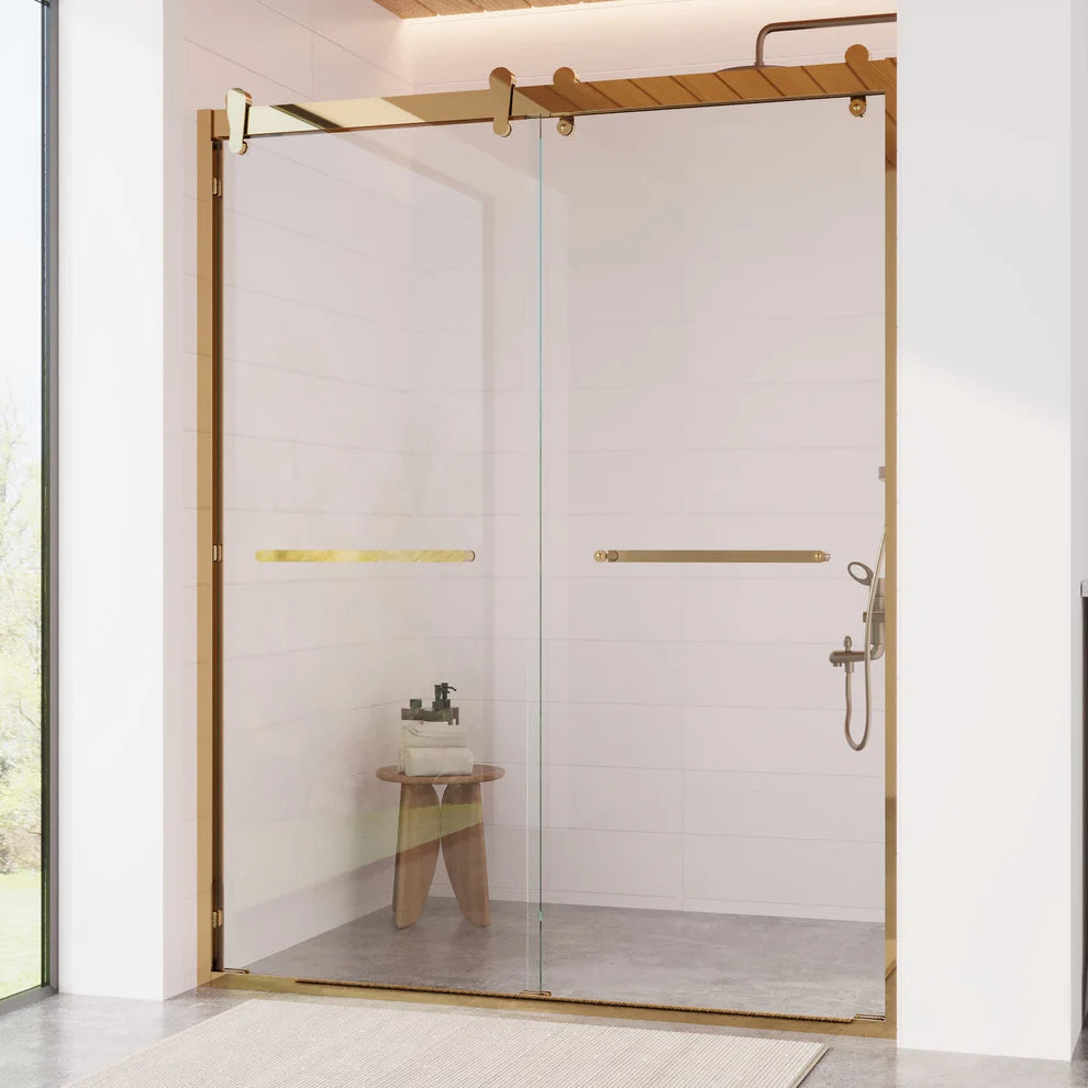 Double Sliding Door Shower Enclosure 60 X 76 Installed