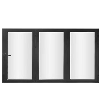 3 Panel Aluminum Bi-Fold Door Black