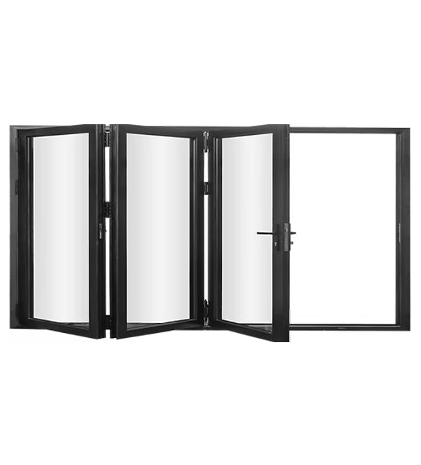 3 Panel Aluminum Bi-Fold Door Black