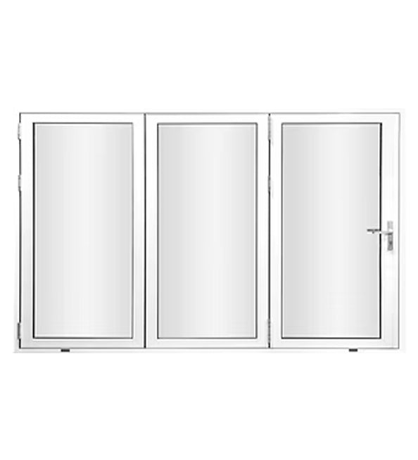 3 Panel Aluminum Bi-Fold Door White
