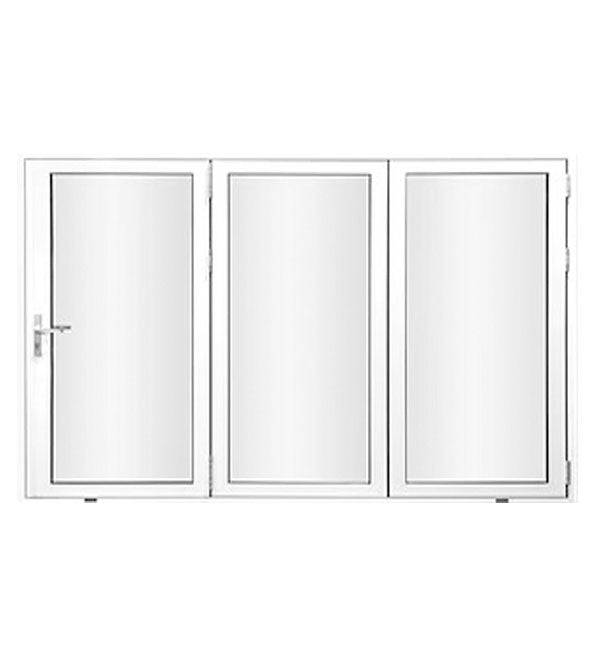 3 Panel Aluminum Bi-Fold Door White