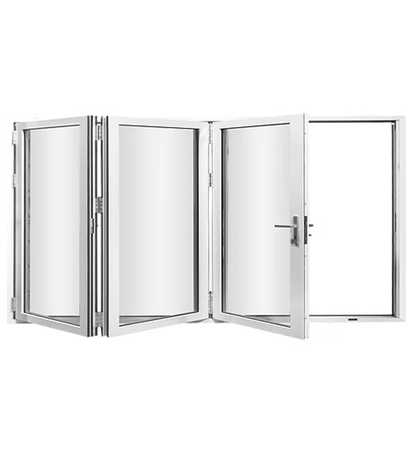 3 Panel Aluminum Bi-Fold Door White