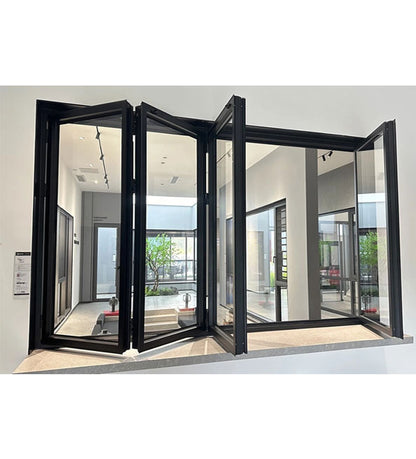 Exterior Bi-folding Glass Windows Aluminum